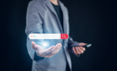 SEO, Data Search Technology, Search Engine Optimization searching for information. Using Search Console with your website. Finding data.