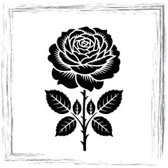 Rose silhouette vector