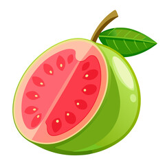 Guava  white background