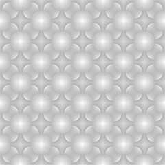 Seamless pattern layered white circles on a gray background Vector illustration