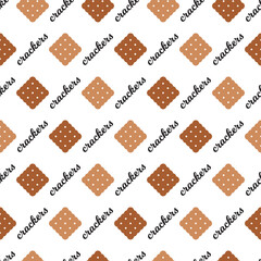Tasty Tiles Crispy Cracker Silhouettes Pattern. Perfect for kitchen linens, food packaging, or any culinary project, this pattern brings a touch of whimsy and taste to your creations.