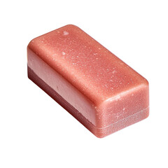 Pink Solid Soap Bar on White Background Displays Sleek Design Perfect for Spa, Bathroom, or Personal Care Settings transparent background