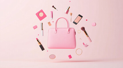 Stylish Womens Handbag Suspended in Mid Air Showcasing Modern Design and Elegance Perfect for Fashion Lovers Seeking Unique Accessories to Complement Their Outfits