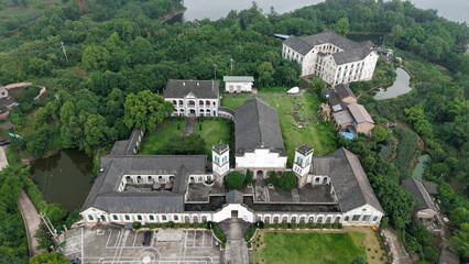 aerial photography, architecture, castle, catholic church, catholicism, china, chongqing, church,...