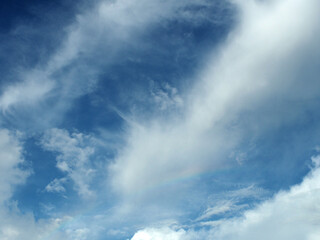 blue sky and coulds like sea wave clear weather