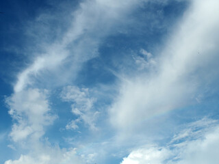 blue sky and coulds like sea wave clear weather