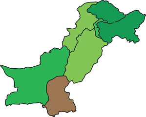 Pakistan map icon vector illustration symbol design