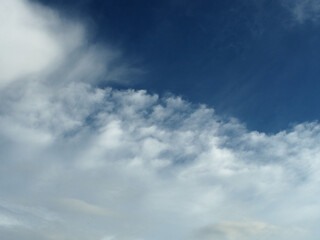 blue sky and coulds like sea wave clear weather