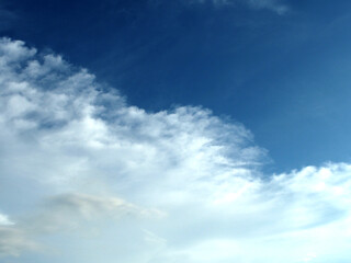 blue sky and coulds like sea wave clear weather
