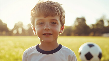 A Young Athlete Focused on the Game Discovering Passion and Skill on the Football Field Inspiring the Next Generation of Sports Enthusiasts Through Dedication and Team Spirit