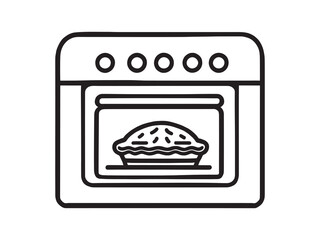 Minimalist Oven Outline Kitchen Equipment