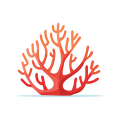 Obraz premium A vibrant coral, a vital part of the ocean's ecosystem, with intricate branches extending outwards