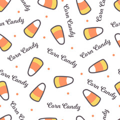 Autumn Sweet Harvest Corn Candy Charms Pattern. Perfect for seasonal decorations, fabric prints, or any crafting project that calls for a dash of Halloween fun.