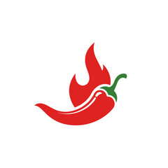 Red chili pepper heat icon