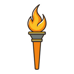 Flat olympic torch icon vector illustration design