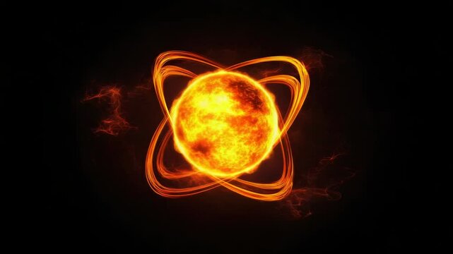 A bright orange object sits on a dark black surface