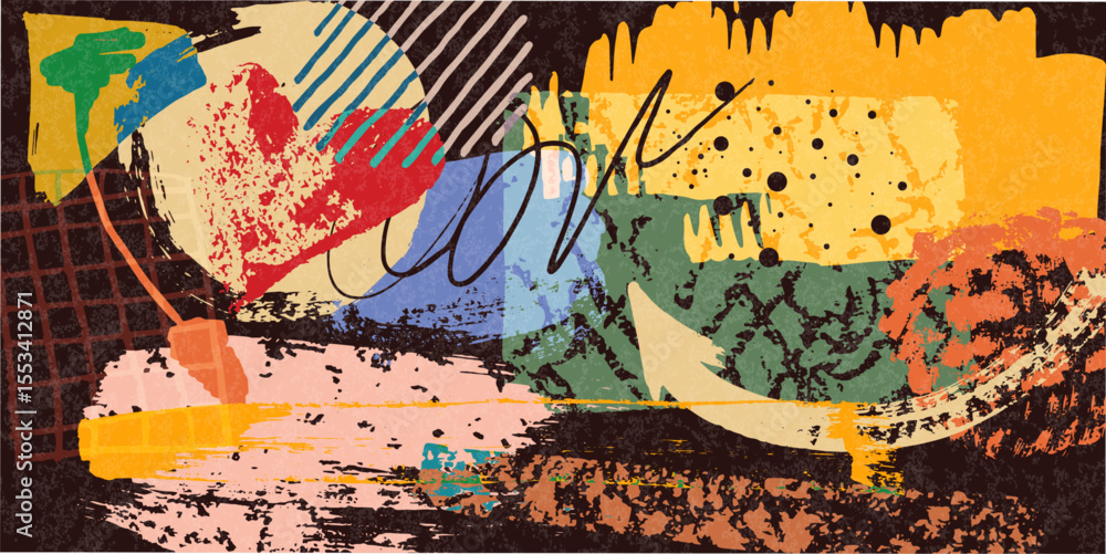 Aufkleber material for creating an artistic sketch. abstract geometric pattern. chaos and randomness. modern a