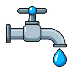 Flat water faucet  icon vector illustration design