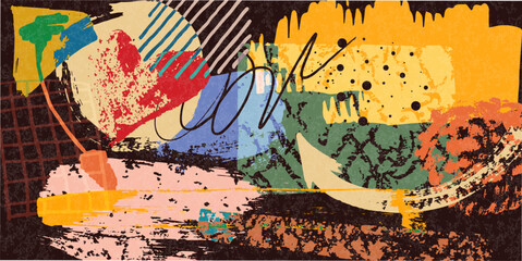 Material for creating an artistic sketch. Abstract geometric pattern. Chaos and randomness. Modern artistic graphics