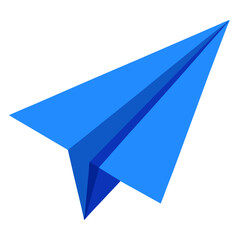 paper plane isolated on white background
