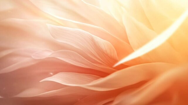 Abstract soft petals flowing in gentle light with pastel tone in slow motion, seamless looping 4k time-lapse animation video background. Abstract concept