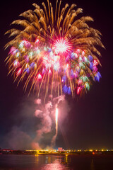 Fireworks Performance On National Day In Ho Chi Minh City, Vietnam.