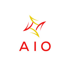 AIO Letter Initial Logo Design Template Vector Illustration