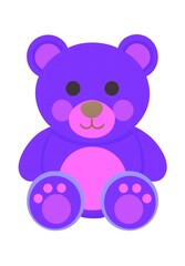 Ursinho de pelúcia roxo. Teddy bear.