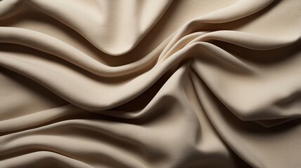 Fototapeta premium Elegant folds of light beige fabric.