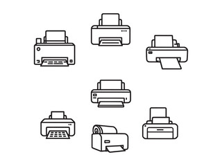 Printer Machine Outline Vector Design