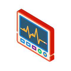 Vital signs monitor displaying patient heart rate.