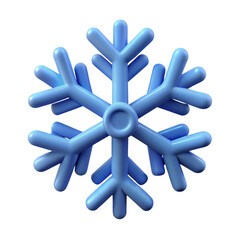 Obraz premium decorative snowflake in 3d minimal style