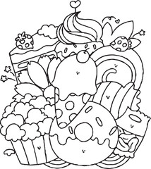 santa claus with christmas tree