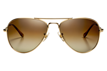 Classic Gold Aviator Sunglasses with Brown Gradient Lenses Stylish and Durable Eye Protection