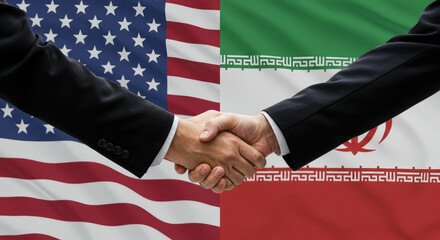 handshake for peace of usa and iran