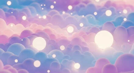 Dreamlike Pastel Cloudscape: A Serene Digital Art