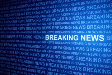 Breaking news background showcases urgency with highlighted text on a blue backdrop