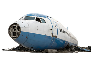 Wrecked Airplane A Haunting Image of Aviation Disaster and Loss