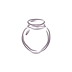 Outline Drawing of a Glass Jar
