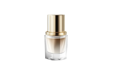 Bottle of anti aging serum designed in a sleek square shape offering advanced skincare and wrinkle defense isolated on transparent background PNG