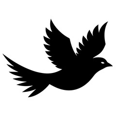 silhouette of flaying bird