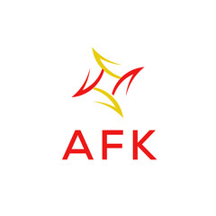 AFK Simple letter logo vector design template.