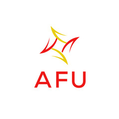 Fototapeta premium AFU Simple letter logo vector design template.