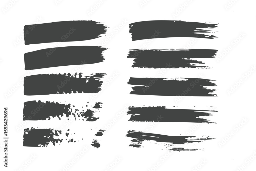 Poster artistic strokes: a collection of dynamic brushstrokes with varying textures and forms, perfect for 