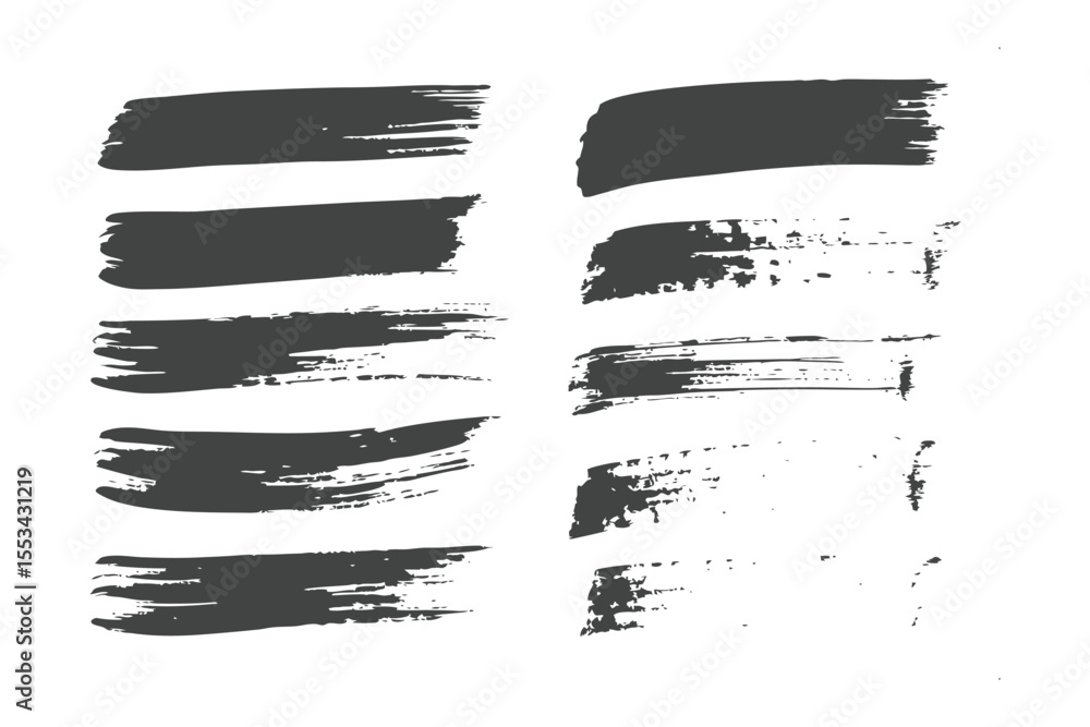 Poster brushstroke textures: a collection of textured brushstrokes showcases a range of dynamic marks, perf