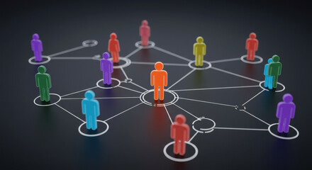 Abstract network graphic design people connection