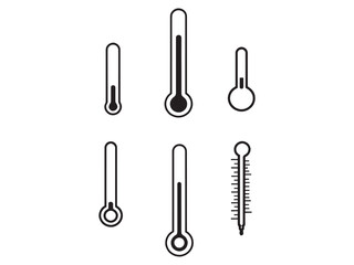Simple Thermometer Vector Line Art Design
