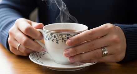 Warm Tea, Cozy Comfort: A Moment of Tranquility
