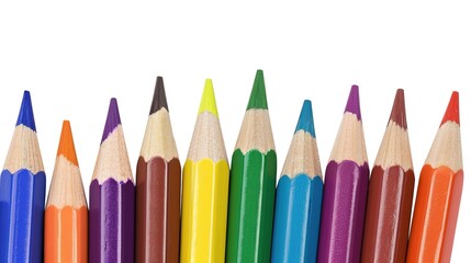 Vibrant Kids Drawing Tools Collection with Crayons, Markers and Pastels on White Background, Creative Art Supplies Flat Lay for Childrens Craft Activities and Educational Play