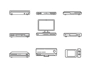 Stylish DVD player contour vector image © Maharab